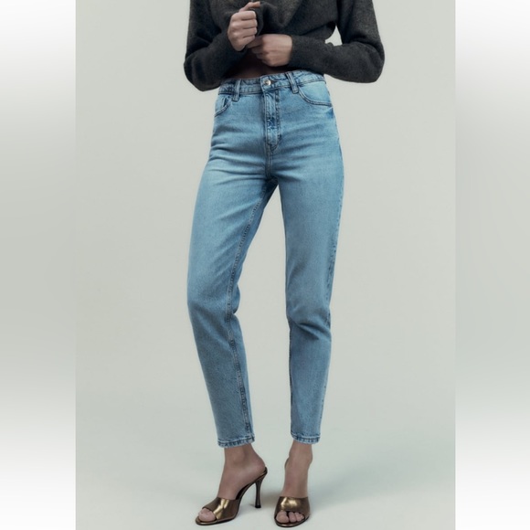 Zara Jeans Nwt Brand Zara Usa 4 High Rise Slim Mom Leg Condition
